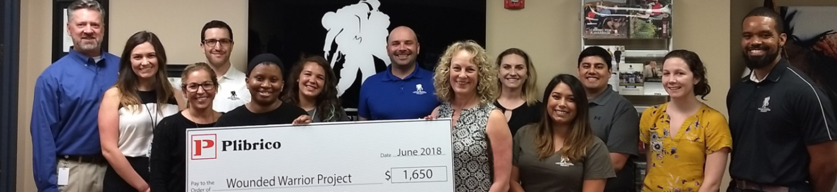 Plibrico - Wounded Warrior Project Donation 7-2018